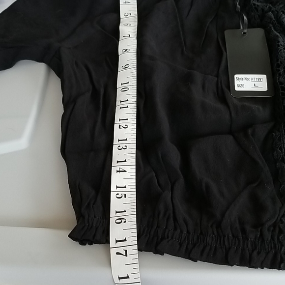 🍏 BOUTIQUE 🍏LA Boho OTS Lace Blouse, Top - Picture 7 of 13